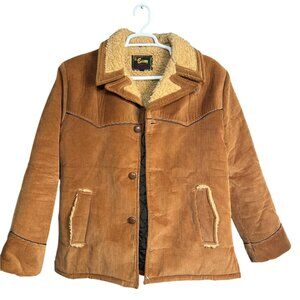 Vintage Envoy Corduroy Sherpa Lined Jacket Brown Mens L